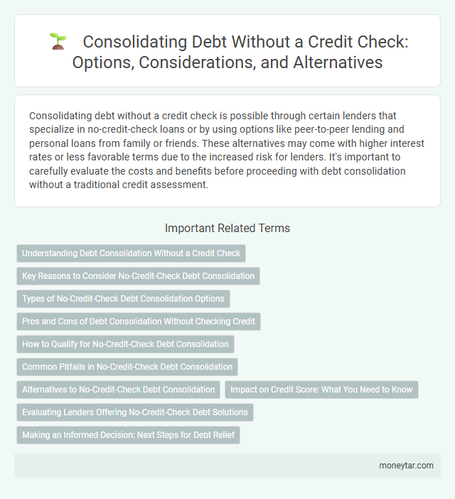 Consolidating Debt Without a Credit Check: Options, Considerations, and Alternatives