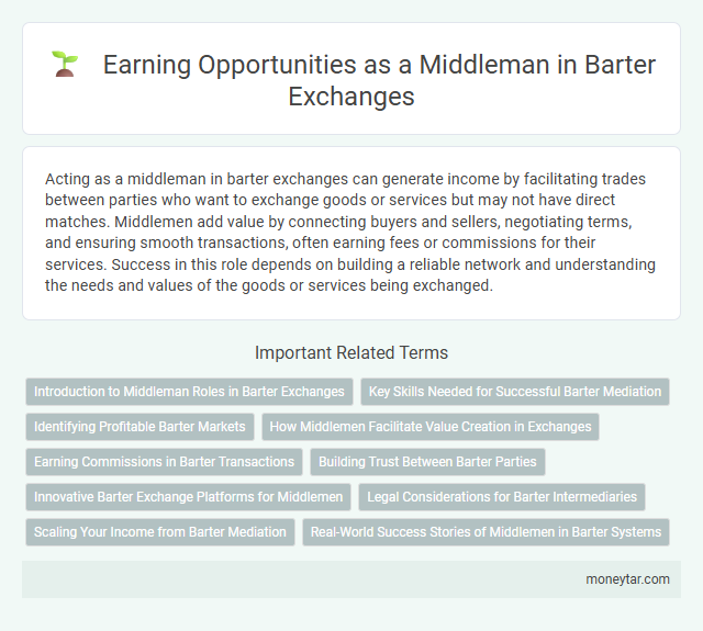 Earning Opportunities as a Middleman in Barter Exchanges