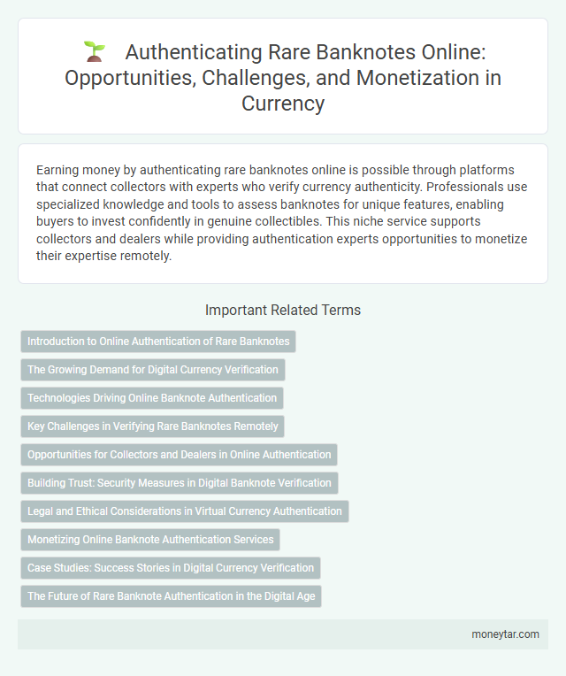 Authenticating Rare Banknotes Online: Opportunities, Challenges, and Monetization in Currency