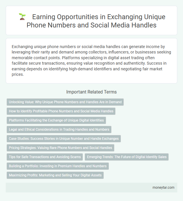 Earning Opportunities in Exchanging Unique Phone Numbers and Social Media Handles