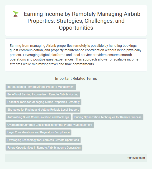 Earning Income by Remotely Managing Airbnb Properties: Strategies, Challenges, and Opportunities