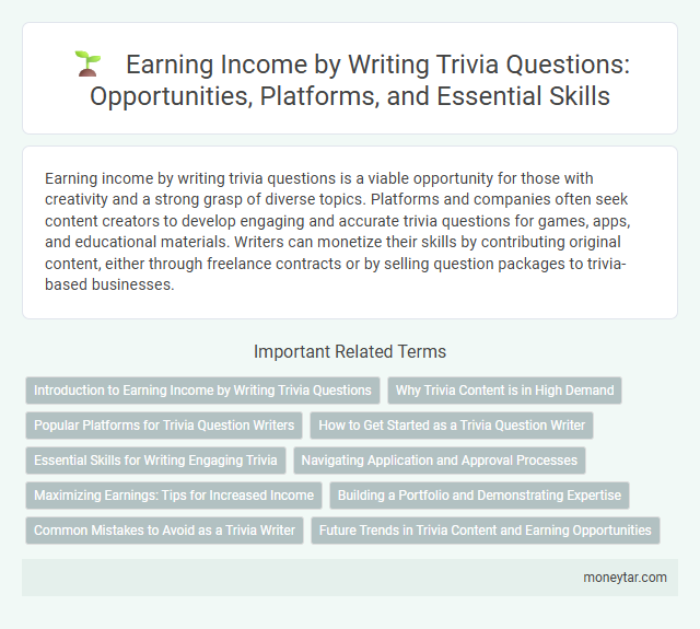 Earning Income by Writing Trivia Questions: Opportunities, Platforms, and Essential Skills