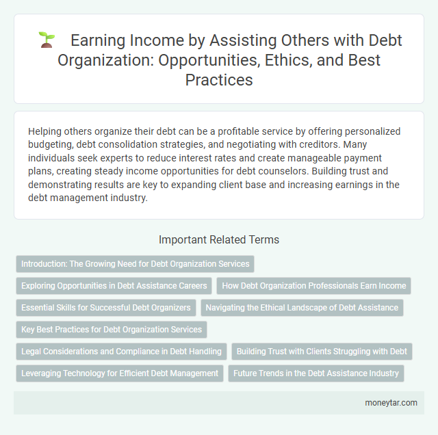 Earning Income by Assisting Others with Debt Organization: Opportunities, Ethics, and Best Practices