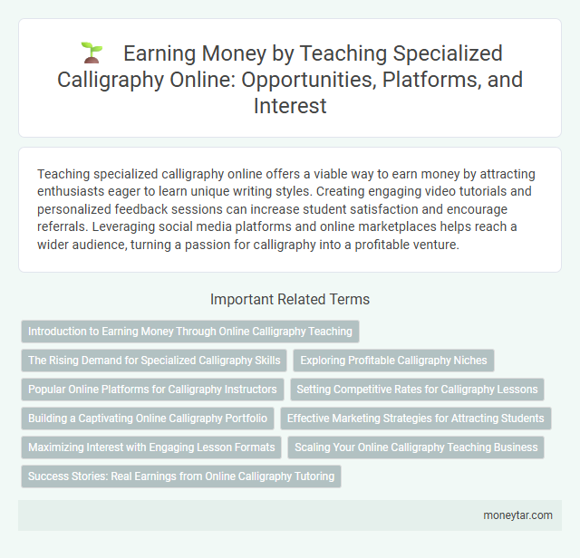 Earning Money by Teaching Specialized Calligraphy Online: Opportunities, Platforms, and Interest