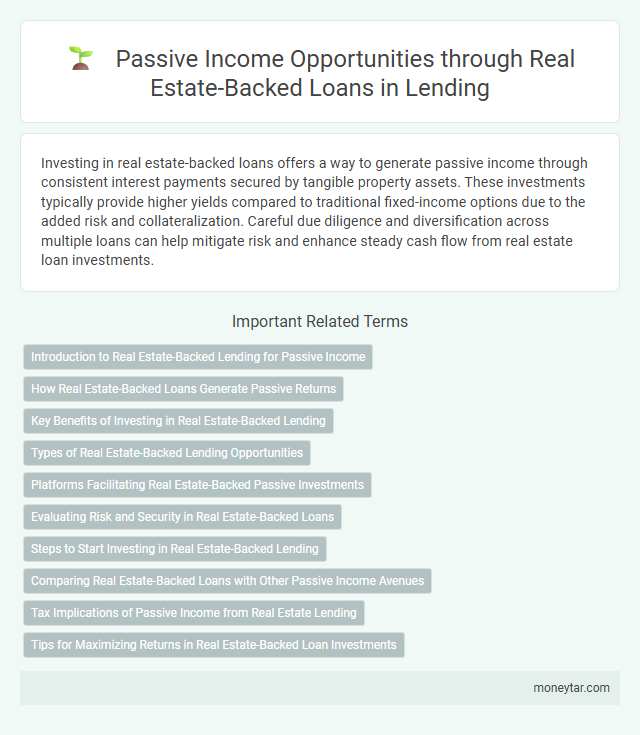Passive Income Opportunities through Real Estate-Backed Loans in Lending