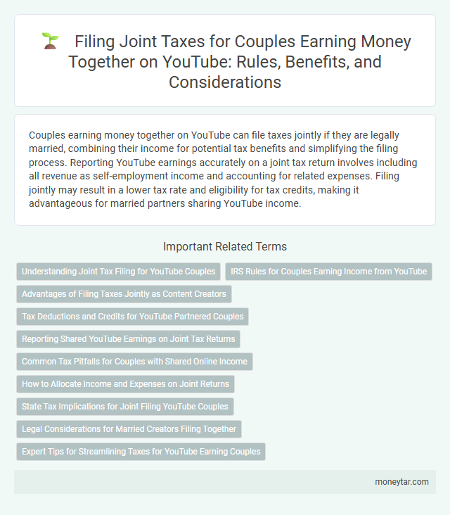 Filing Joint Taxes for Couples Earning Money Together on YouTube: Rules, Benefits, and Considerations