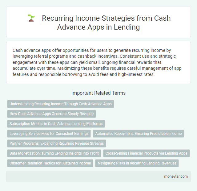 Recurring Income Strategies from Cash Advance Apps in Lending
