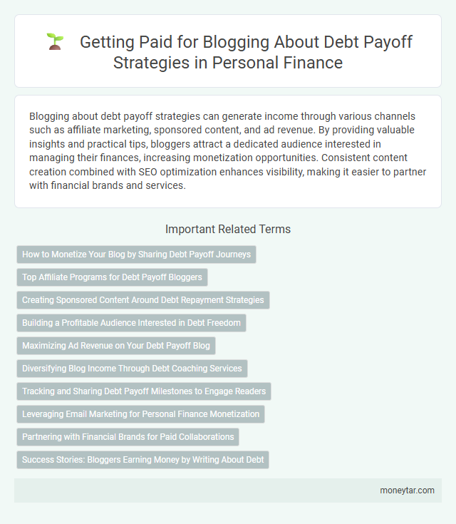 Getting Paid for Blogging About Debt Payoff Strategies in Personal Finance