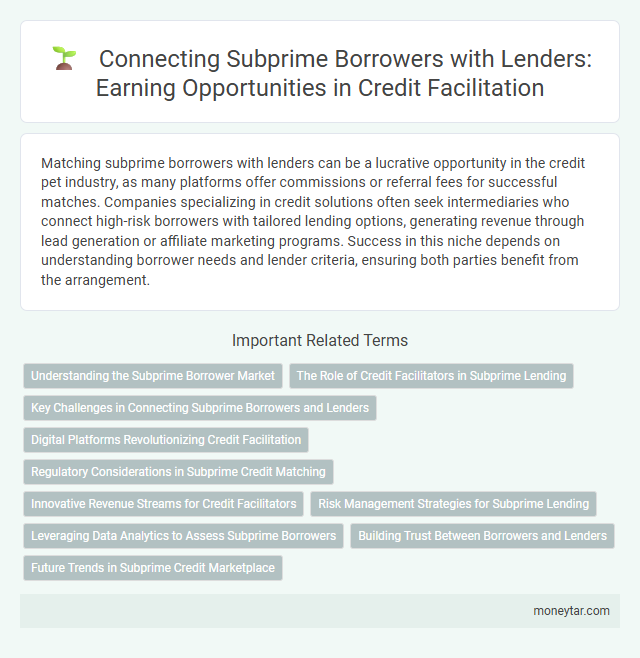 Connecting Subprime Borrowers with Lenders: Earning Opportunities in Credit Facilitation