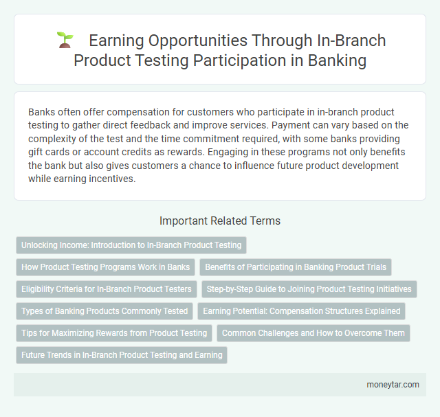 Earning Opportunities Through In-Branch Product Testing Participation in Banking