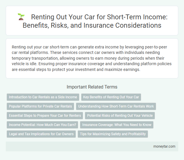 Renting Out Your Car for Short-Term Income: Benefits, Risks, and Insurance Considerations