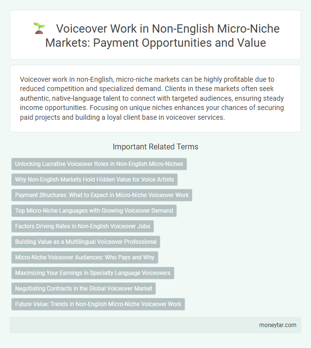 Voiceover Work in Non-English Micro-Niche Markets: Payment Opportunities and Value