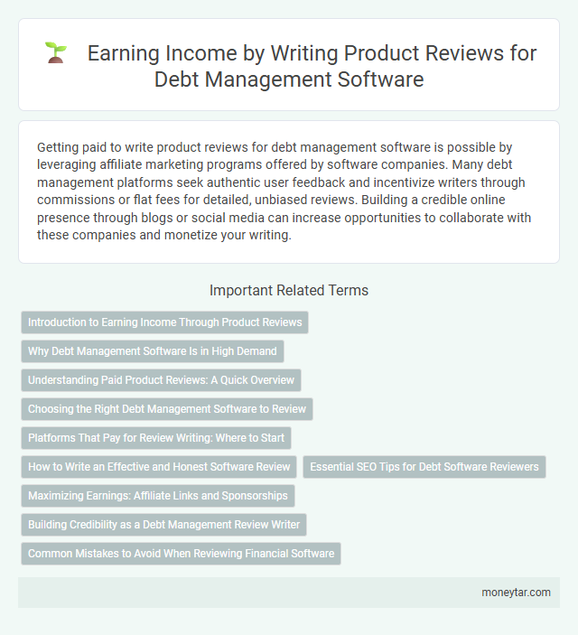 Earning Income by Writing Product Reviews for Debt Management Software