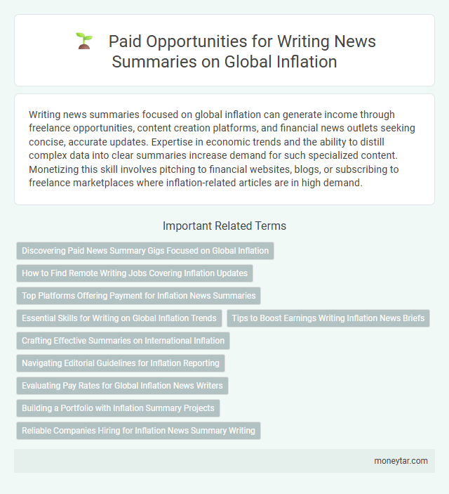 Paid Opportunities for Writing News Summaries on Global Inflation
