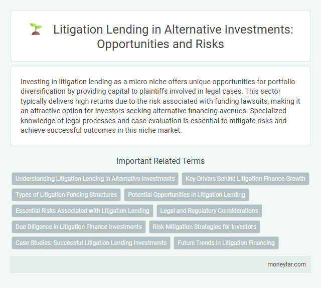 Litigation Lending in Alternative Investments: Opportunities and Risks