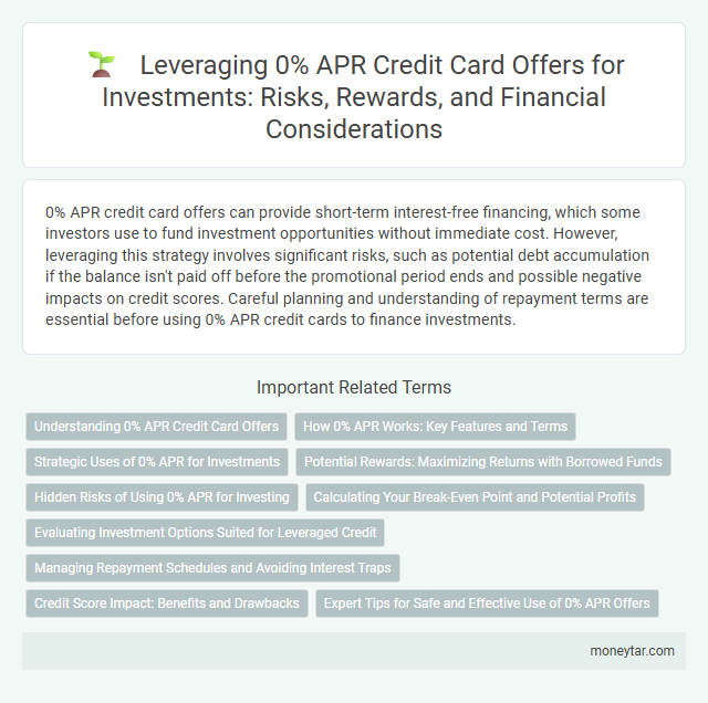 Leveraging 0% APR Credit Card Offers for Investments: Risks, Rewards, and Financial Considerations