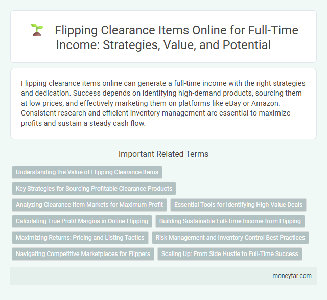 Flipping Clearance Items Online for Full-Time Income: Strategies, Value, and Potential
