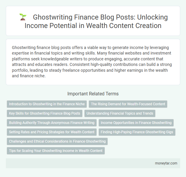 Ghostwriting Finance Blog Posts: Unlocking Income Potential in Wealth Content Creation