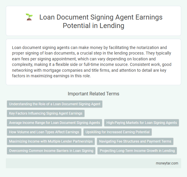 Loan Document Signing Agent Earnings Potential in Lending