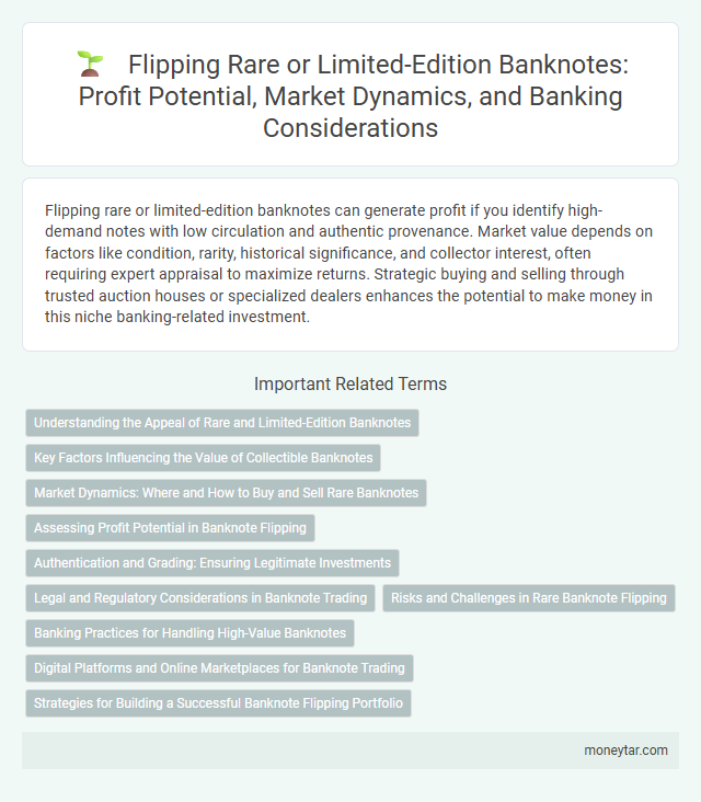 Flipping Rare or Limited-Edition Banknotes: Profit Potential, Market Dynamics, and Banking Considerations