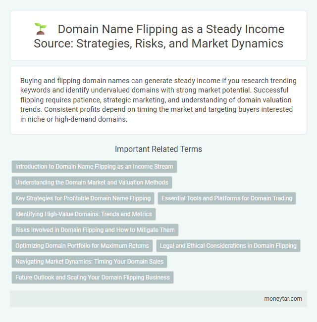 Domain Name Flipping as a Steady Income Source: Strategies, Risks, and Market Dynamics
