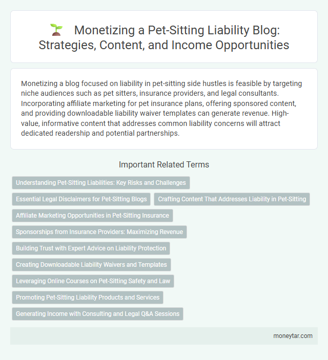 Monetizing a Pet-Sitting Liability Blog: Strategies, Content, and Income Opportunities