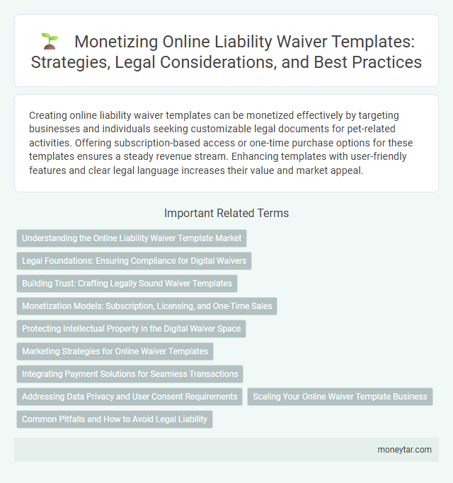Monetizing Online Liability Waiver Templates: Strategies, Legal Considerations, and Best Practices