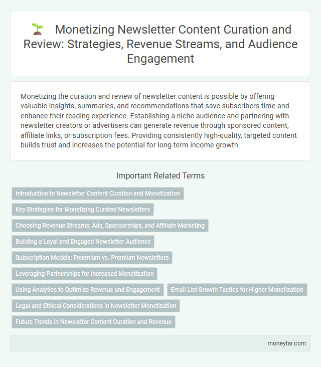 Monetizing Newsletter Content Curation and Review: Strategies, Revenue Streams, and Audience Engagement