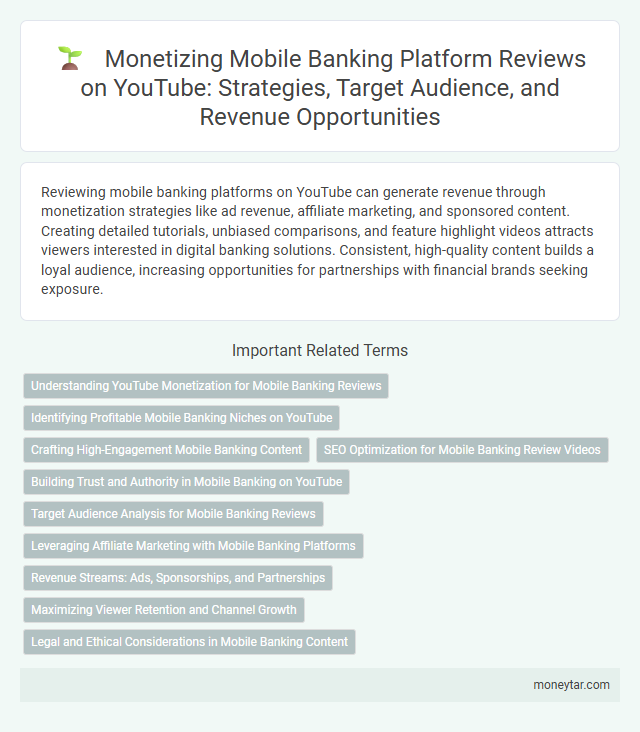 Monetizing Mobile Banking Platform Reviews on YouTube: Strategies, Target Audience, and Revenue Opportunities