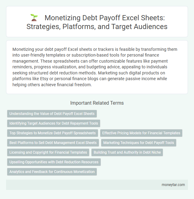 Monetizing Debt Payoff Excel Sheets: Strategies, Platforms, and Target Audiences