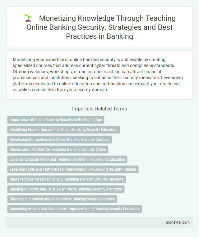 Monetizing Knowledge Through Teaching Online Banking Security: Strategies and Best Practices in Banking