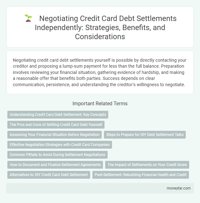 Negotiating Credit Card Debt Settlements Independently: Strategies, Benefits, and Considerations