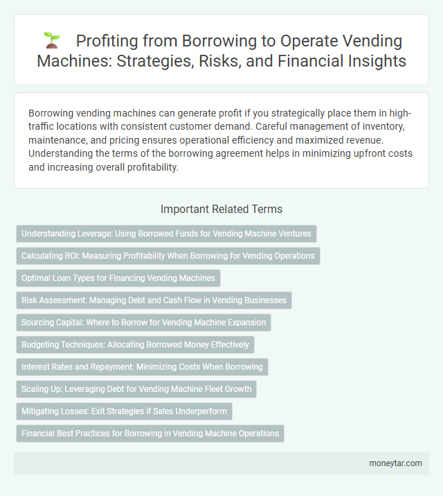 Profiting from Borrowing to Operate Vending Machines: Strategies, Risks, and Financial Insights
