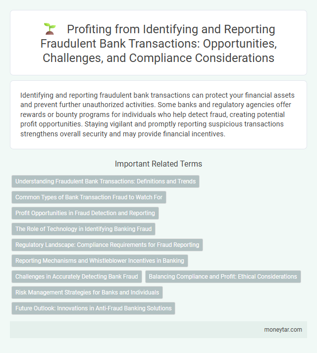 Profiting from Identifying and Reporting Fraudulent Bank Transactions: Opportunities, Challenges, and Compliance Considerations