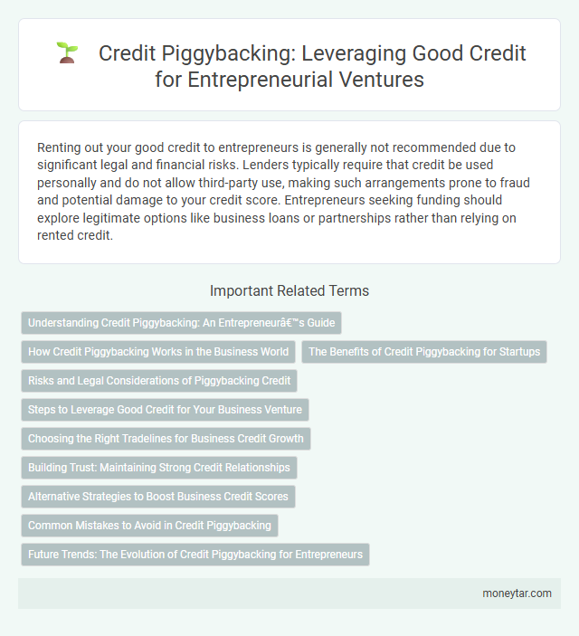 Credit Piggybacking: Leveraging Good Credit for Entrepreneurial Ventures