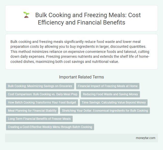 Bulk Cooking and Freezing Meals: Cost Efficiency and Financial Benefits