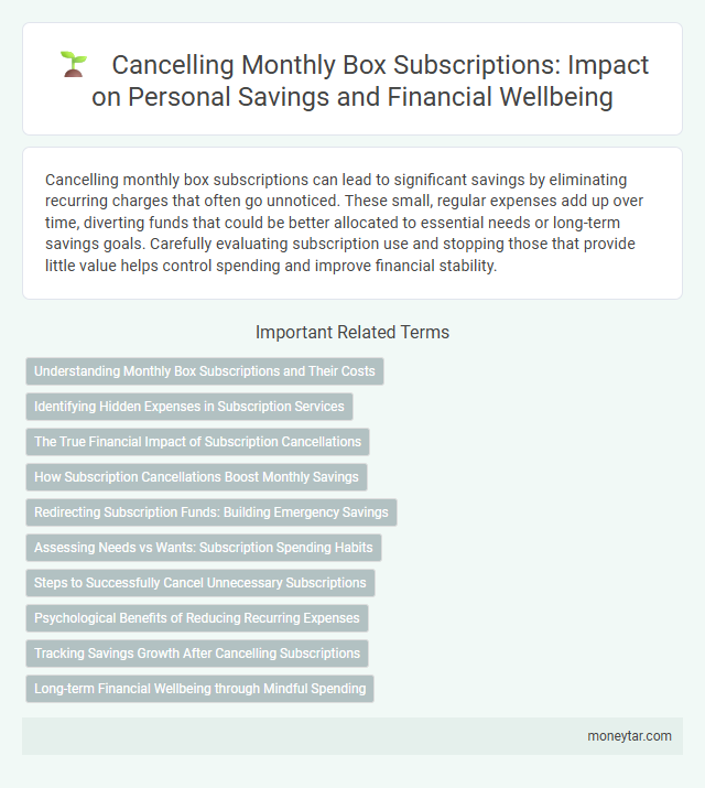 Cancelling Monthly Box Subscriptions: Impact on Personal Savings and Financial Wellbeing
