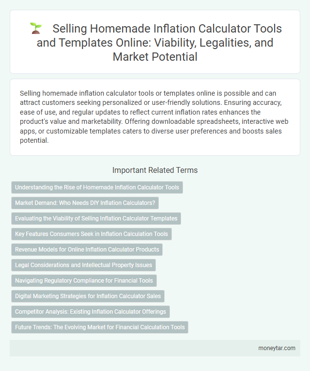Selling Homemade Inflation Calculator Tools and Templates Online: Viability, Legalities, and Market Potential