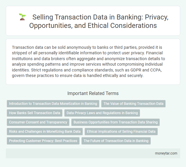 Selling Transaction Data in Banking: Privacy, Opportunities, and Ethical Considerations