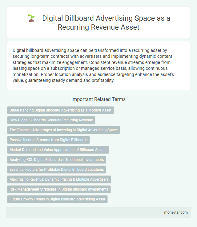 Digital Billboard Advertising Space as a Recurring Revenue Asset