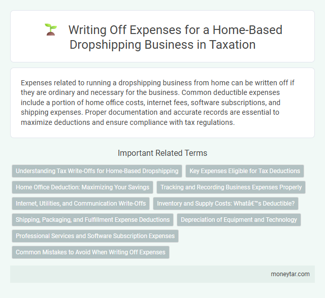 Writing Off Expenses for a Home-Based Dropshipping Business in Taxation