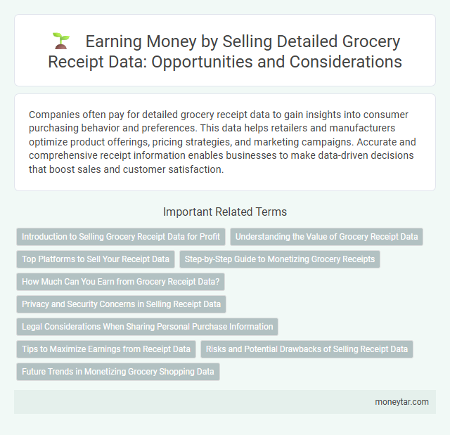 Earning Money by Selling Detailed Grocery Receipt Data: Opportunities and Considerations
