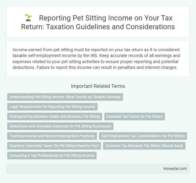 Reporting Pet Sitting Income on Your Tax Return: Taxation Guidelines and Considerations