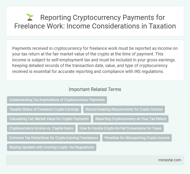 Reporting Cryptocurrency Payments for Freelance Work: Income Considerations in Taxation