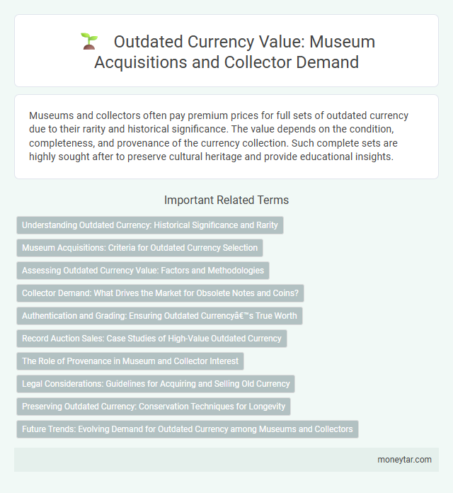 Outdated Currency Value: Museum Acquisitions and Collector Demand