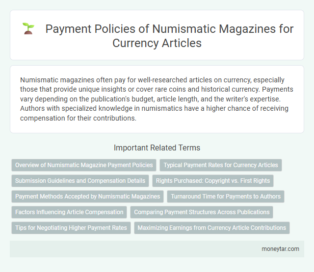 Payment Policies of Numismatic Magazines for Currency Articles