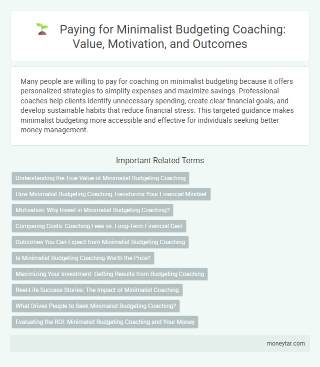 Paying for Minimalist Budgeting Coaching: Value, Motivation, and Outcomes