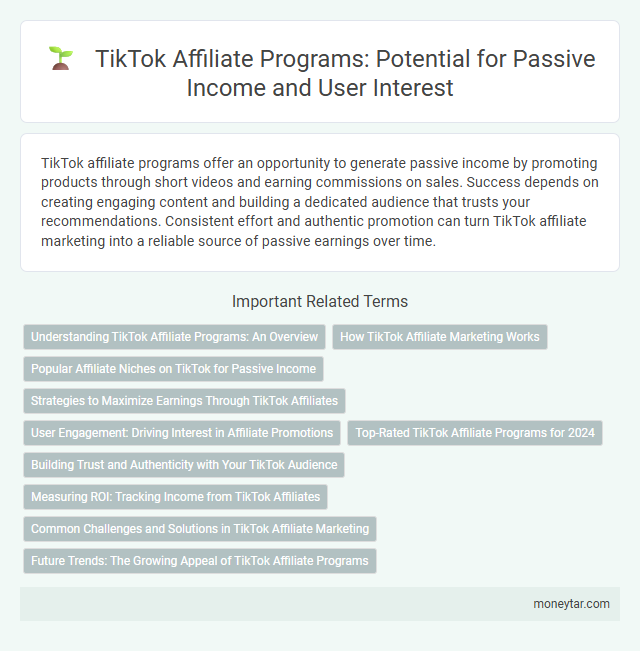 TikTok Affiliate Programs: Potential for Passive Income and User Interest