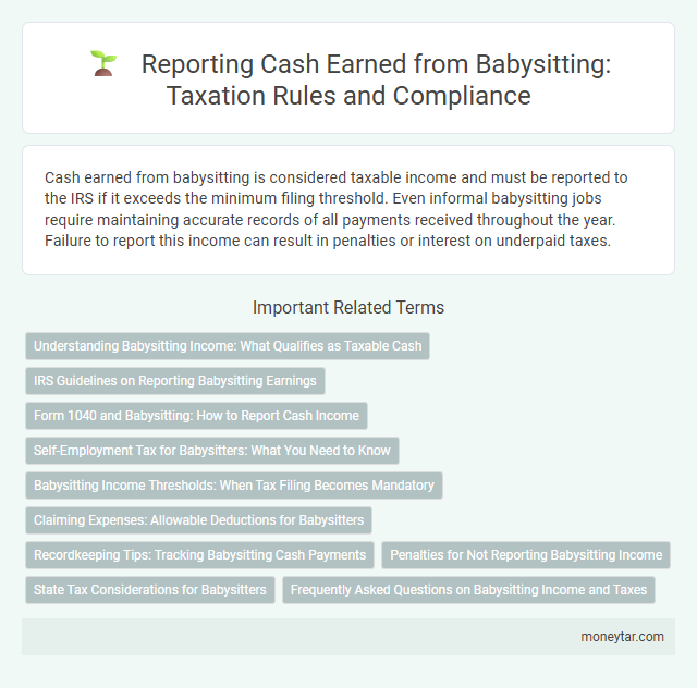 Reporting Cash Earned from Babysitting: Taxation Rules and Compliance
