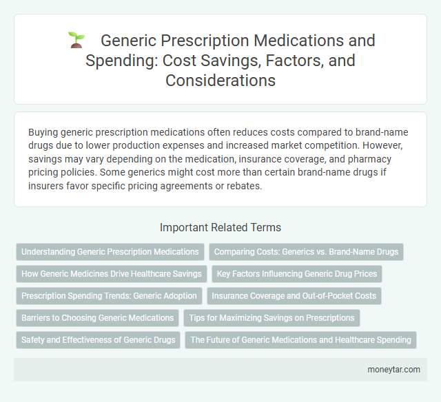 Generic Prescription Medications and Spending: Cost Savings, Factors, and Considerations